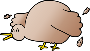 Cartoon-Kiwi-Vogel mit Flügeln png