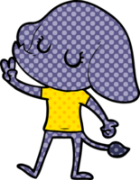 schattige cartoon olifant png