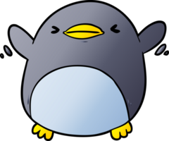 cute cartoon penguin flapping wings png