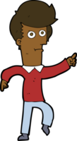 cartoon man wijzend png