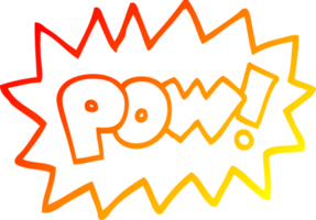 warm gradient line drawing of a cartoon pow symbol png