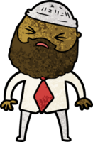 dessin animé, homme, à, barbe png