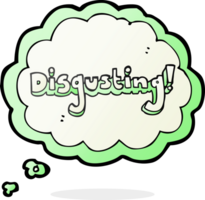 disgusting  hand drawn thought bubble cartoon png