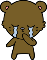 crying cartoon bear png