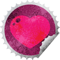 heart peeling sticker graphic   illustration circular peeling sticker png