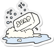 sticker of a cartoon bar of soap png