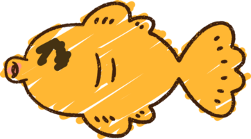 desenho de giz de peixinho dourado png