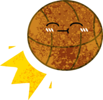 retro ilustração estilo desenho animado do uma basquetebol png