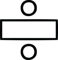 linje teckning tecknad serie av en division symbol png