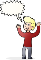 cartoon happy man with speech bubble png