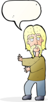 Cartoon-Schnurrbart-Mann mit Sprechblase png