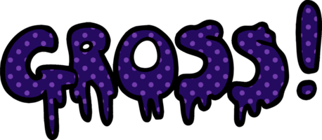 cartoon doodle font gross png