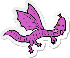sticker of a cartoon little dragon png