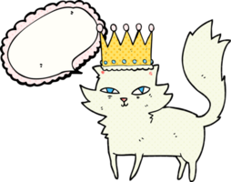 hand drawn comic book speech bubble cartoon posh cat png