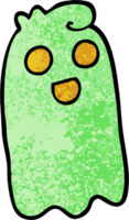 fantasma de desenho animado de ilustração texturizada grunge png