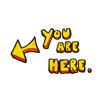 cartoon you are here sign png