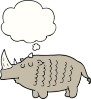 cartoon rhinoceros with thought bubble png