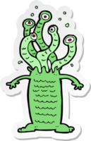 sticker van een tekenfilmmonster png