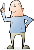 cartoon man wijzende vinger png