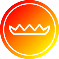 gemakkelijk bladeren circulaire icoon met warm helling af hebben png