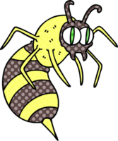 comic book style quirky cartoon wasp png