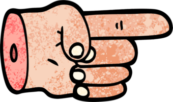 símbolo de la mano que señala png