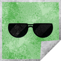 sunglasses graphic   illustration square sticker png