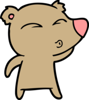 cartoon whistling bear png