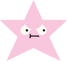 flat color retro cartoon of a star fish png