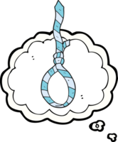 hand drawn thought bubble cartoon work tie noose png