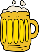 Cartoon-Doodle Krug Bier png