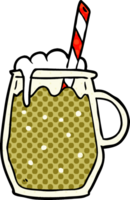 cartoon glass of root beer with straw png