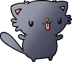 degradado dibujos animados ilustración de linda kawaii gato png