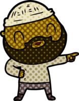 homme barbu de dessin animé png