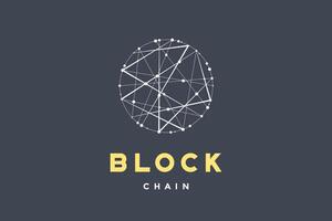 Label for blockchain technology vector