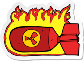 pegatina de una bomba nuclear de dibujos animados png