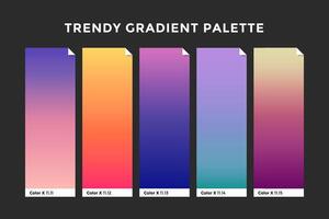 Trendy gradient swatches vector