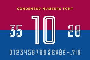 Numeric and symbol font. Sport font with Numeric, Numbers vector