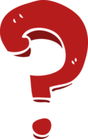 flat color style cartoon question mark png