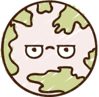 Angry Earth Chalk Drawing png