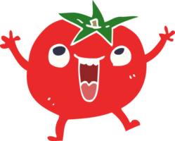 pomodoro felice di doodle del fumetto png