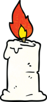 cartoon doodle lit candle png