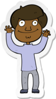 sticker of a cartoon happy boy png