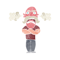 Cartoon wütender Mann mit rotem Gesicht png