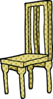 comic book style cartoon wooden chair png