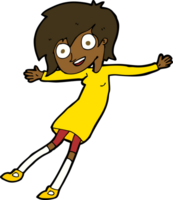 cartoon crazy excited girl png