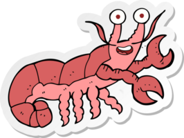 sticker of a cartoon lobster png