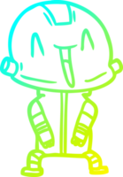 frio gradiente linha desenhando do uma desenho animado robô png