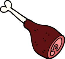 cartoon doodle meat joint png