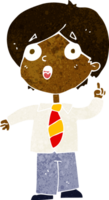 cartoon schoolboy answering question png